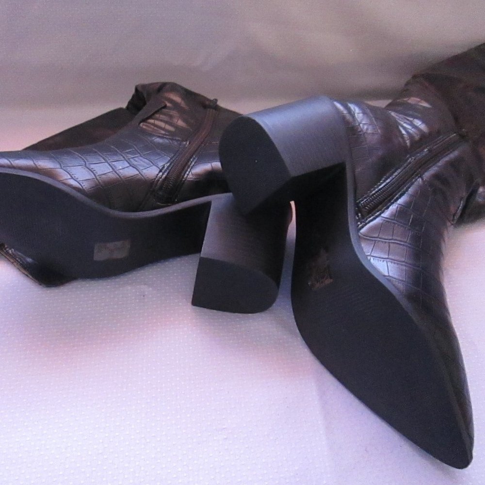 ๐ JOURNEE COLLECTION THERESE BLACK BOOTS SZ 7 NEW ๐ - Picture 5 of 16